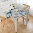 thumbnail image 1 of BANET Summer Coastal Square Tablecloth,Fitted Table Cover Waterproof Reusable Table Cloth with Elastic Edge for Kitchen Dining Party Marine Theme Tablecloths white, 1 of 7