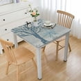 thumbnail image 1 of BANET Summer Coastal Tablecloth Square Waterproof Print Table Cloths Fabric Farmhouse Table Cover Decorative for Picnic Party Holiday Home white, 1 of 7