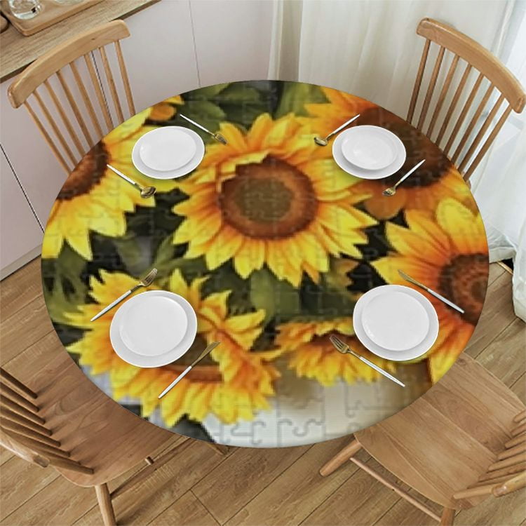 BANET Summer Palm Leaves Round Tablecloth Outdoor Table Cloth Table ...