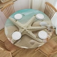 thumbnail image 1 of BANET Summer Starfish Round Tablecloth Washable,Seashell San Beach Circular Polyester Table Cloths Cover Tablecloth for Kitchen Dinning Tabletop Decoration 46"-50, 1 of 8