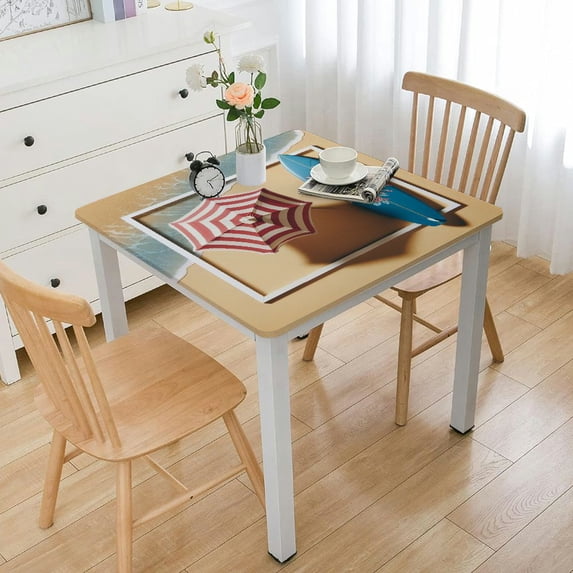 BANET Summer Tablecloths Table Covers Tablecloth Rectangle Summer Party Decorations Sea Table Cover for Supplies White