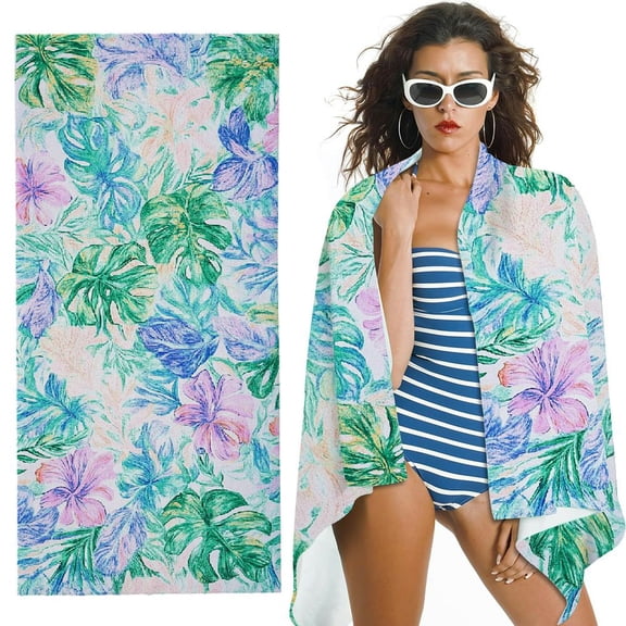BANET Summer Tropical Beach Towel for Women Girls Lightweight Beach Towels for Adult - Perfect for Beach Pool Swim Bath Camping Picnic 30x60in