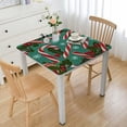 thumbnail image 1 of BANET Sweet Candy Canes Berry Tablecloth Elastic Fitted Edge Table Cloth Rectangle Table Cover Washable Reusable for Kitchen Dining Picnic Party  white, 1 of 8