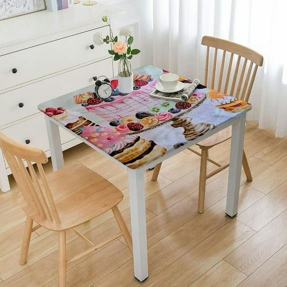 BANET Table Cloth Premium Decorative Tablecover Rectangle Tablecloths Washable Dining, Parties & Wedding Use - white