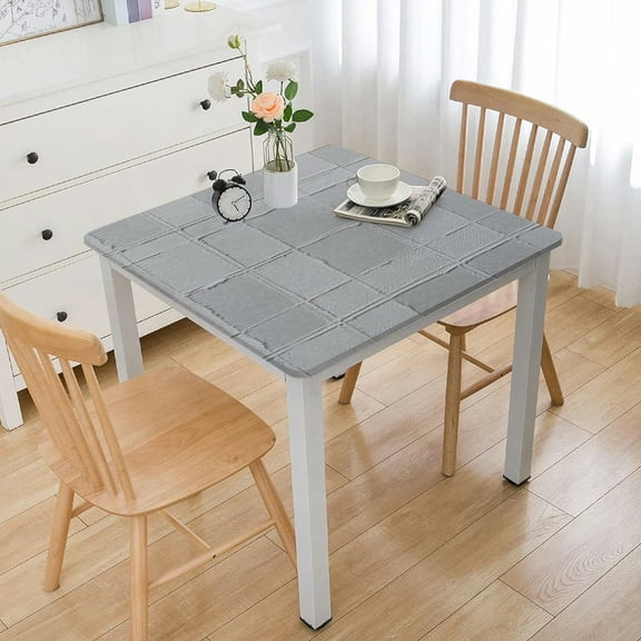 BANET Table Cloth Rectangle Modern Waterproof Anti-Shrink Soft and Wrinkle Resistant Decorative Fabric Table Cover for Kitchen white