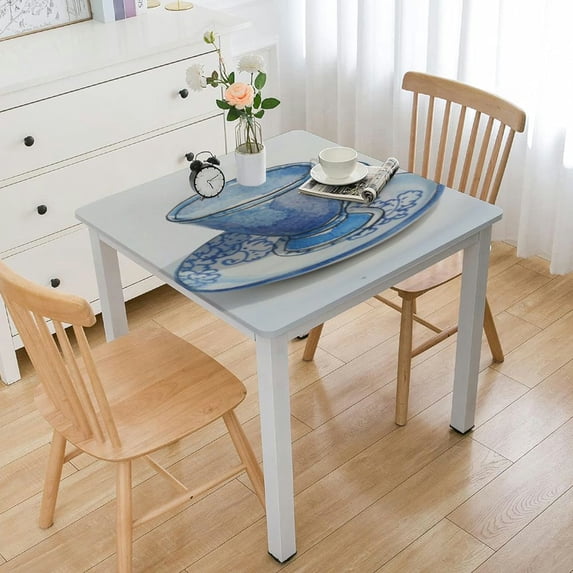 BANET Table Cover Decorative Washable Rectangle Tabletop Tablecloths, Kitchen, Party, Wedding, Restaurant & Camping, Canton - Spring/Summer white