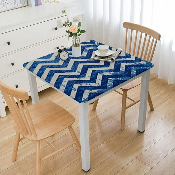 BANET Table Cover Decorative Washable Rectangle Tabletop Tablecloths, Kitchen, Party, Wedding, Restaurant & Camping, Indigo Love - Spring/Summer white