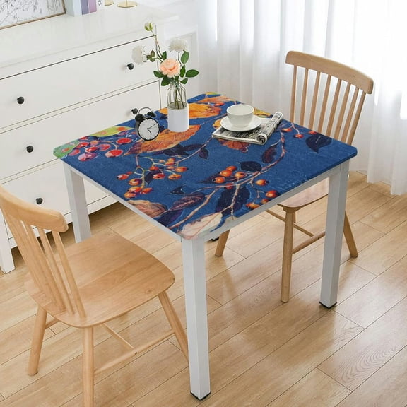 BANET Table Cover Decorative Washable Square Tablecloths, Kitchen, Party, Wedding & Camping, - -Thanksgiving/Christmas white