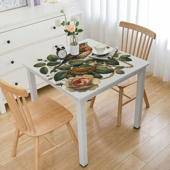 BANET Tablecloth Cute Animal Clock Rectangle Tablecloth Picnic Tablecloth BBQ Table Cloths Polyester for Kitchen