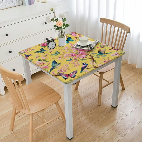 BANET Tablecloth Elastic Edge Fitted Rectangle Table Cloth Reusable Table Cover for Picnic Dining Decoration White