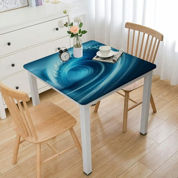 BANET Tablecloth, Extreme Summer Holiday Destination Print, Rectangular Table Cover for Dining Room Kitchen Decor White