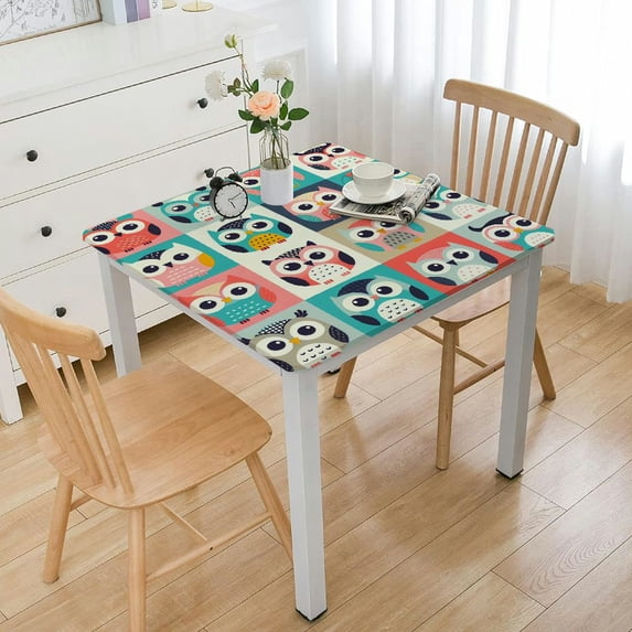BANET Tablecloth, Multicolor Fun Animal Love Art Play Birds, Rectangular Table Cover for Dining Room Kitchen Decor