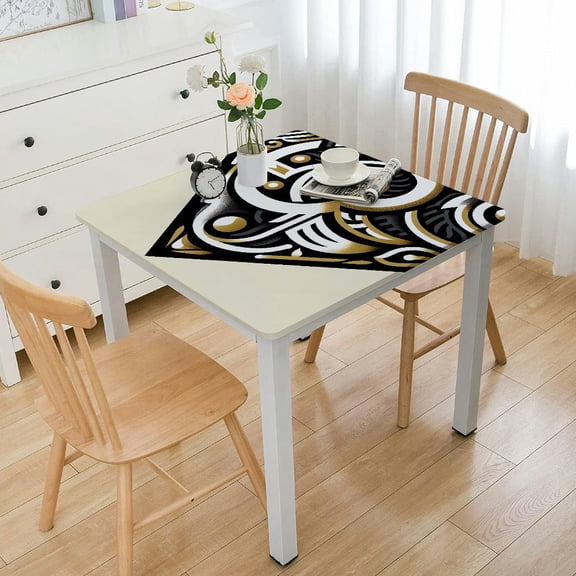 BANET Tablecloth Pattern Graphic Design Rectangle Tablecloth Picnic Tablecloth BBQ Table Cloths Polyester for Kitchen White