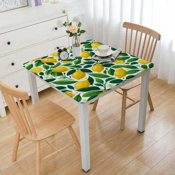 BANET Tablecloth Spring Summer Fruit Table Cloth Oil Spill Proof Waterproof Washable Table Cover for Indoor Outdoor Picnic, Camping, Party, Banquet (Rectangle) White