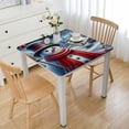 thumbnail image 1 of BANET Tablecloth Square Christmas Snowman Winter Snow Bird Table Cloth Outdoor Waterproof Tablecloths for Party Picnic Indoor Table Cover for Dining/Kitchen Home Decoration White, 1 of 7