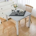 thumbnail image 1 of BANET Tablecloth Square Classic Stripe Blue White Grey Pattern Table Cloth Outdoor Waterproof Tablecloths for Party Picnic Indoor Table Cover for Dining/Kitchen Home Decoration White, 1 of 7