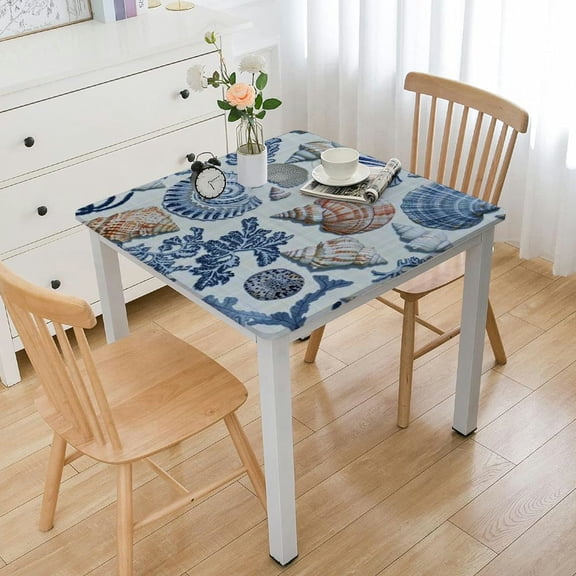 BANET Tablecloth Striped Fish Table Cloth Polyester Tablecloths for Home Decor, Parties, Picnic 52*52