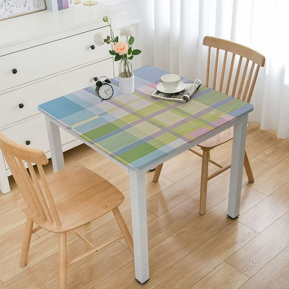 BANET Tablecloth, Table Cloth Rectangle , Outdoor Waterproof Tablecloths, Checkered Table Cover for Party Holiday Kitchen Dining Room Decoration white