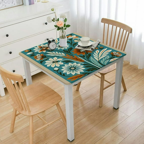 BANET Tablecloth Table Cloth Washable Flower Table Cover for Decor White