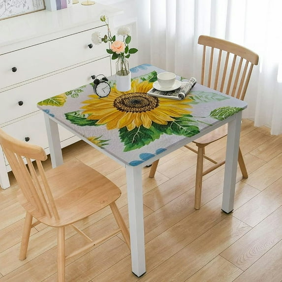 BANET Tablecloth, Table Cloth for Tables, Resistant Flower Table Cover Kitchen Dining Room white