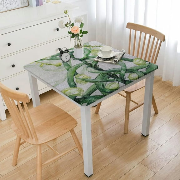 BANET Tablecloth Table Cover Decorative Washable Square Tablecloths, Kitchen, Dining & Camping, - Thanksgiving/Christmas white