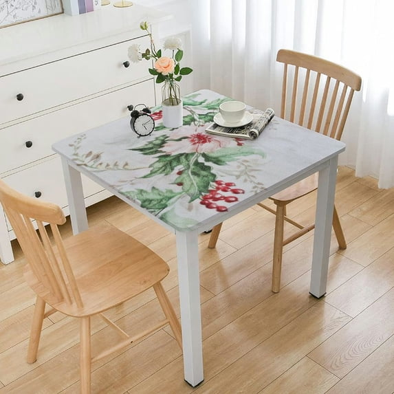 BANET Tablecloth Table Cover Decorative Washable Square Tablecloths, Kitchen, Dining & Camping, - Thanksgiving/Christmas white