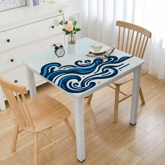 BANET Tablecloth Table Cover Rectangle Tablecloth Sea Theme Table Cloth for Decor White