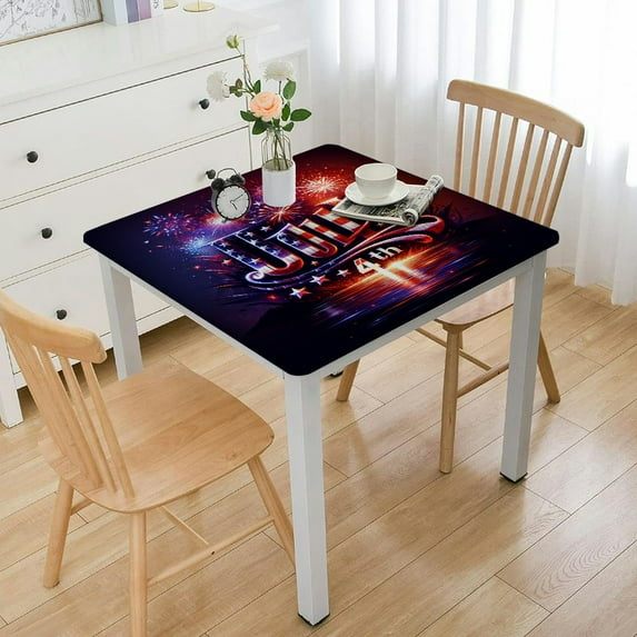 BANET Tablecloth & Tablecloths, July 4 Polyester Table Cloth Table Cover for Dining/Party/Wedding and Gemetry White