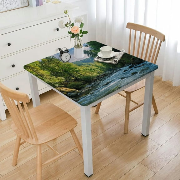 BANET Tablecloth, Travel Destination, Dining Room Kitchen Rectangular Table Cover White