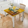 thumbnail image 1 of BANET  Tablecloth, Tropical Pineapple Fruit with Sunglasses on Yellow Wood Board Joyful Print, Dining Room Kitchen Rectangular Table Cover, Multicolor White, 1 of 7