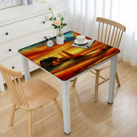 BANET Tablecloth, White Wine with on at in , Rectangular Table Cover for Dining Room Kitchen Decor White