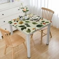 thumbnail image 1 of BANET Tablecloths Rectangle, Yellow Green Leaves Polyester Fabric Table Cloth, Fruits Branches Watercolor Painting Beige Wipeable Table Cover for Kitchen white, 1 of 7