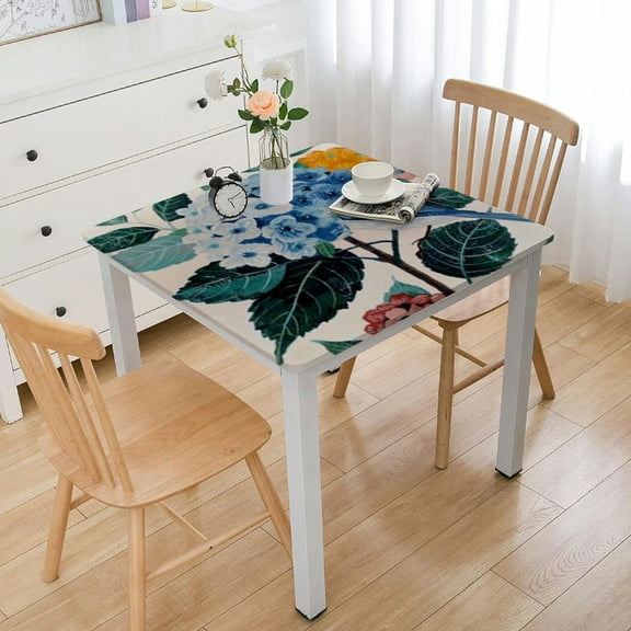 BANET  Tablecloths for Rectangle Tables - Fabric Stain Resistant Coffee Table Cover for Party Patio Home Decor white