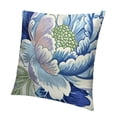 thumbnail image 1 of BANET Teal Flower Throw s Pillowscase Square Cushion Covers for Sofa Couch Bedroom Living Room Decoration 20x20in, 1 of 5