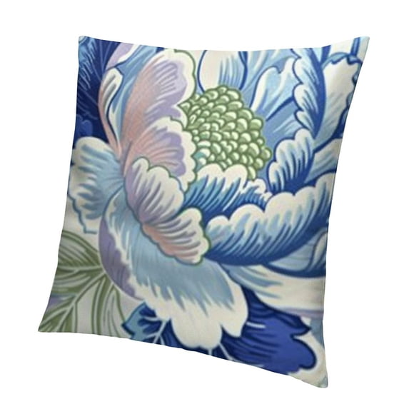 BANET Teal Flower Throw s Pillowscase Square Cushion Covers for Sofa Couch Bedroom Living Room Decoration 20x20in