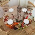 thumbnail image 1 of BANET Thanksgiving Round Tablecloth, and Pumpkins Table Cloth,Waterproof and Washable Table Cover for Decoration Indoor and Outdoor Use 38"-42, 1 of 8