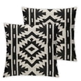 thumbnail image 1 of BANET  Throw Pillow Case Black and White Square Cushion Cover Standard Pillowcase for Men Women Kids Home Decorative Sofa Armchair Bedroom Livingroom Pillow Cases Set of 2 20x20in, 1 of 7
