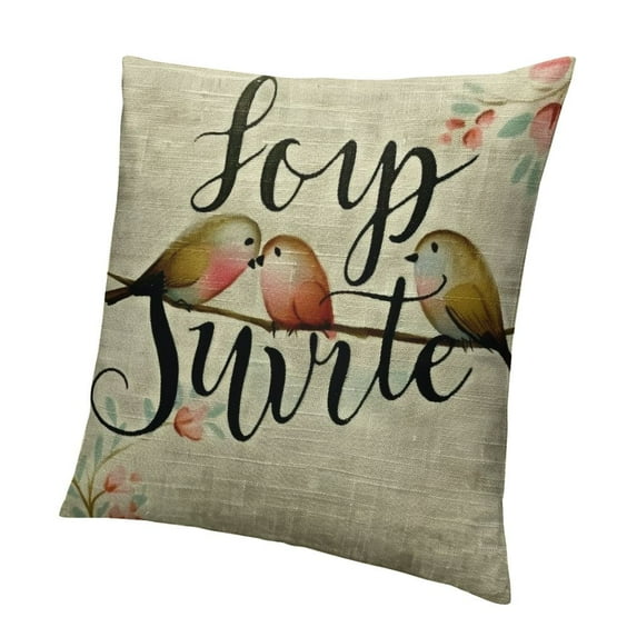 BANET Throw Pillow Cover Case Inspirational Decorative Pillow Cases Covers Home Decor Square Pillowcases White