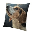 thumbnail image 1 of BANET Throw Pillow Cover Puppy Portrait Watercolor Painting Home Decorative Square Pillow Case 24x24in, 1 of 5