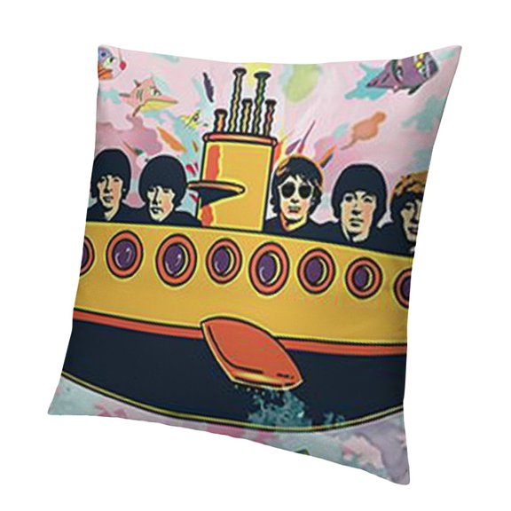 BANET Throw Pillow Cover of The Band Members Faces Side Pillowcase Home Decorative Square Pillow Case 12x12in