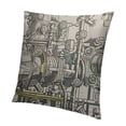 thumbnail image 1 of BANET Throw Pillow Cover with Fictional on Grating Square Pillow Case for Men Women Cushion Cover 20x20in, 1 of 5