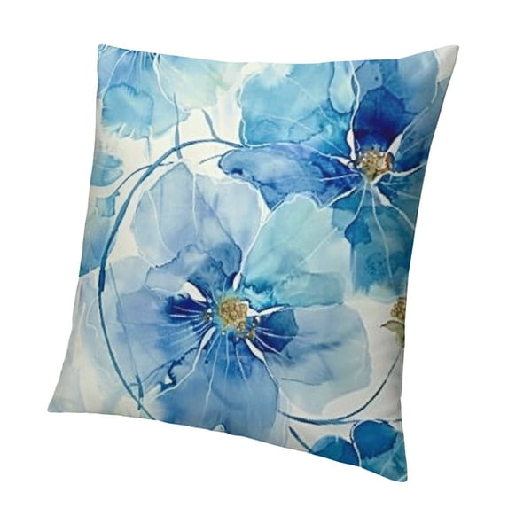 BANET Throw Pillow Covers American Flag Vases Decorative Cushion Cover for Home Office Sofa 22x22in