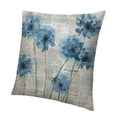 thumbnail image 1 of BANET  Throw Pillow Covers, Blue Dandelion Flower Vintage Newspaper Floral Print Square Short Plush Pillowcase Soft Decorative Cushion Case for Sofa Bedroom Car 18x18in, 1 of 5