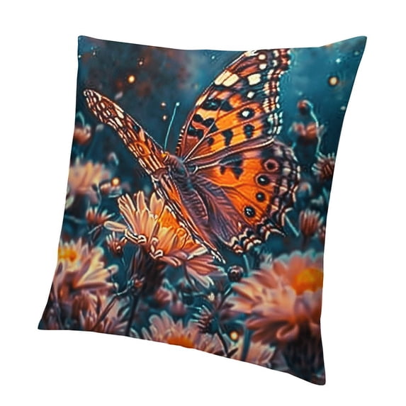 BANET Throw Pillow Covers Colorful Flowers Decorative Cushion Cases Decor Home Decorations for Couch Bed Car Patio Sofa Pillowcase 12x12in