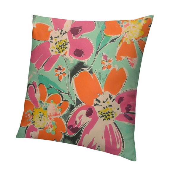 BANET Throw Pillow Covers Flower Floral Pillow Cover Square Pillow Case Cushion for Home Decor Sofa Couch Pillowcase 24x24in