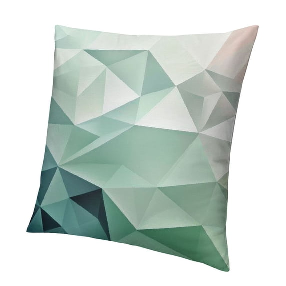 BANET Throw Pillow Covers Green Geometric Gradient Pattern Short Plush Pillowcase Home Decor Cushion Case for Couch Sofa Bed Super Soft & Comfortable 20x20in