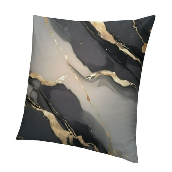 BANET Throw Pillow Covers Grey Gold White Decorative Cushion Cases Texture Print Pillowcase Modern Decor Home Decorations for Bed Car Patio Sofa Porch 22x22in