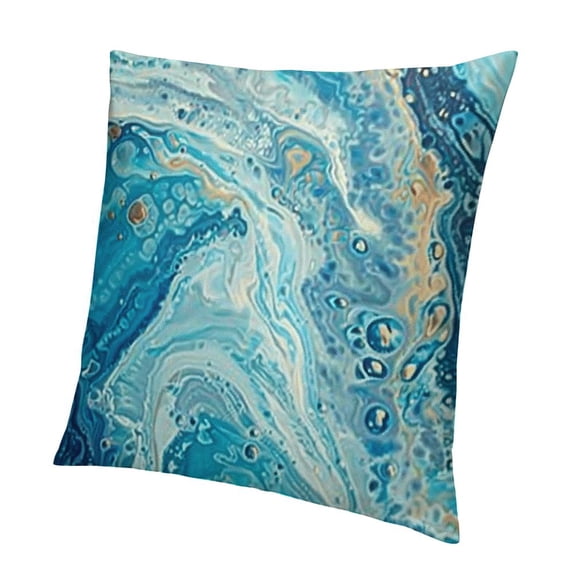 BANET Throw Pillow Covers Ocean Art Square Pillowcase Natural Luxury and Decorative Cushion Cover Home Decor for Sofa Bedroom Car 22x22in