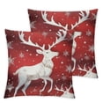 thumbnail image 1 of BANET  Throw Pillow Covers,Set of 2 Pillowcase Decor for Couch Sofa Bedroom Car Living Room,Christmas Reindeer and Star Icons  22x22in, 1 of 7