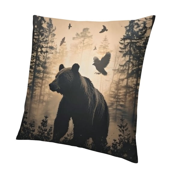 BANET Throw Pillow Covers for Sofa Couch Bed Chair Car Decor Black Decorative Pillow Case Pillowcase Cabin Country Pillows Covers 20x20in